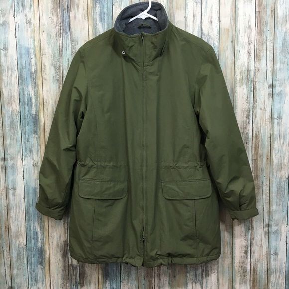 Lands End WindCheck Parka Fleece Lined Winter Coat - Picture 1 of 5